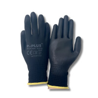 ราคา ถุงมือเคลือบ PU สี่ดำ P-PLUS size L P-PLUS 12 คู่/แพ็ค (YC09909)