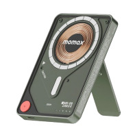 ราคา MOMAX รุ่น 1-Power X Pro with Stand พาวเวอร์แบงค์ไร้สาย+Built-in USB-C สี MS-06F-Green (Limited Edition) ขนาด 5000mAh (YC09966)