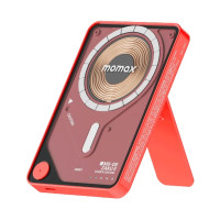 ราคา MOMAX รุ่น 1-Power X Pro with Stand พาวเวอร์แบงค์ไร้สาย+Built-in USB-C สี MS-06S-Red (Limited Edition) ขนาด 5000mAh (YC09965)