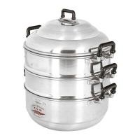 ราคา ตราจระเข้ ซึ้งอะลูมิเนียม 3 ชั้น สีเงิน ขนาด 24 ซม. (YC11711)