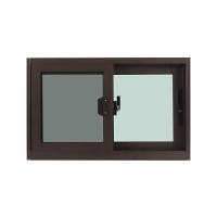 ราคา FRAMEX หน้าต่างอะลูมิเนียมบานเลื่อน 2 บาน พร้อมมุ้งลวด สีน้ำตาล ขนาด 80x50 ซม. (YC11841)
