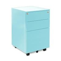 ราคา TAIYO ตู้ลิ้นชักเหล็ก 3 ลิ้นชักพร้อมล้อเลื่อน รุ่น PD63 สีฟ้า (YC21502)