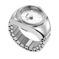 ราคา FOSSIL แหวนนาฬิกา รุ่น ES5245 Ring Watch Analog สายหนัง สีเงิน ขนาดหน้าปัด 15 มม. (YC25022)