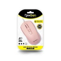 ราคา NEXGEN เมาส์ออปติคัล มีสาย รุ่น WS100 สีชมพู (YC25842)