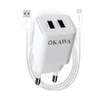 ราคา OKAWA ปลั๊กขากลม+สาย Type-C มอก. รุ่น HC-14/C สีขาว (YC28004)