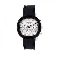 ราคา US MASTER POLO CLUB นาฬิกาข้อมือ USM-DC08-BK-BWE TIMES SQUARE CHRONOGRAPH สี BLACK/WHITE สายซิลิโคน (YC36583)