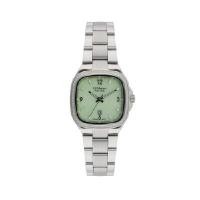 ราคา US MASTER POLO CLUB นาฬิกาข้อมือผู้หญิง รุ่น SQUARE DIAMOND สีเขียวอ่อน สายสแตนเลส (YC40187)