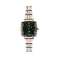 ราคา PARIS POLO CLUB นาฬิกาข้อมือ รุ่น LOUVRE DATE สายสแตนเลส สี SILVER ROSEGOLD/GREEN (YC47761)