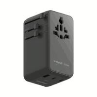 ราคา Momax หัวชาร์จ+หัวแปลงปลั๊กไฟ รุ่น 1-World2+ AC 2 ช่อง 4-Port GaN 100W รองรับ Plug Type-A พร้อมสายในตัว สีดำ (YC48687)