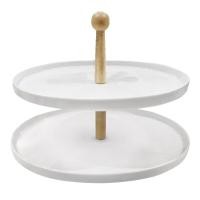 ราคา ชั้นวางขนมทรงกลม 2 ชั้น (แกนไม้) KASSE HOME รุ่น YG19-0 (Y028360)