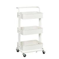 ราคา MZG 017-3TR 43x37x82 cm. ชั้นวางอเนกประสงค์ 3 ชั้นพร้อมล้อ ขนาด 43.5 x 37.5 x 82 ซม. สีขาว (YA41344)