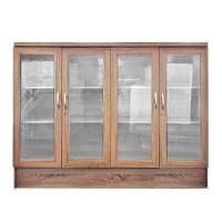 ราคา ตู้โชว์กระจก 4 บาน ONLY ขนาด 160 ซม. สีโซลิดโอ๊ก (Y084576)