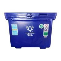 ราคา ตู้แช่ขาเตี้ยมีบานพับพร้อมมือจับ ดอกบัว รุ่น LF-100 ขนาด 100 ลิตร สีน้ำเงิน (Y074752)