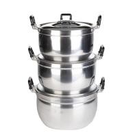 ราคา ชุดหม้อสองหูอะลูมิเนียม จระเข้ ขนาน 22 - 26 ซม. สีเงิน (Y028626)