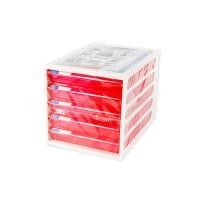 ราคา ตู้เอกสาร 5 ชั้น โครงขาวลิ้นชมพูใส ออร์ก้า CFB-5 (6290685)