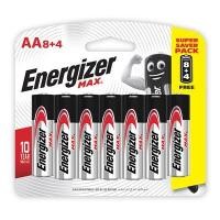ราคา ถ่านอัลคาไลน์แม๊กซ์ แพ็ค 8+4ก้อน Energizer E91-AA BP8+4 (8004525)