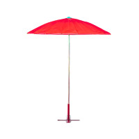 ราคา PK ร่มแม่ค้า ด้ามเหล็ก สีแดง 60 นิ้ว เฉพาะร่ม (1 คัน) (YC63094)