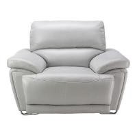 ราคา INDEX LIVING MALL โซฟาหนังแท้ผิวสัมผัส 1 ที่นั่ง รุ่นโซปราโน่ - สีเทา (YA25468)