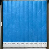 ราคา สายรัดข้อมือกระดาษ ขนาด 2.5x25 cm สีฟ้า ชุดละ 10 แผ่นๆละ 10 เส้น (YA61566)