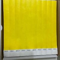 ราคา สายรัดข้อมือกระดาษ ขนาด 2.5x25 cm สีเหลือง ชุดละ 10 แผ่นๆละ 10 เส้น (YA61565)