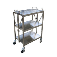 ราคา COMBI WARE รถเข็นอเนกประสงค์ แบบพับได้ 3 ชั้น สแตนเลส รุ่น FT102101-SS (YB98943)