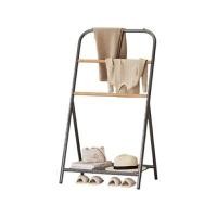 ราคา ราวแขวนผ้าไม้ไผ่ รุ่น SH0198BK สีดำ ขนาด 60x45x113 cm (YC32958)