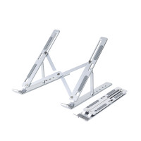 ราคา DELI แท่นวางโน๊ตบุ๊คพกพา ปรับระดับได้ 6 ระดับ สีเงิน (YB97640)