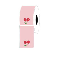 ราคา แบบสี กระดาษสติกเกอร์ความร้อน PP ฉลากสินค้า ฉลากยา อีซี่ ปริ้นต์ Cherry 50x80x500 ม้วน (YA03666)