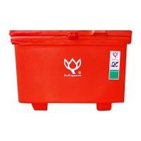 ราคา ดอกบัว ตู้แช่ขาสูงมีบานพับพร้อมมือจับ รุ่น LF-80 สีแดง ขนาด 80 ลิตร (YA39197)