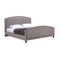 ราคา INDEX LIVING MALL เตียงผ้า รุ่นอลิน - สีน้ำตาล ขนาด 6 ฟุต (YA26479)