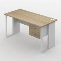 ราคา INDEX LIVING MALL ชุดโต๊ะทำงาน 2 ลิ้นชัก รุ่นเวคตร้า ขนาด 150 เซนติเมตร - สีขาว/เมเปิ้ล (Y084372)