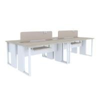 ราคา INDEX LIVING MALL โต๊ะคอมพิวเตอร์ 4 ที่นั่ง S รุ่นเวคตร้า สีขาว / สีเมเปิ้ล ขนาด 300 ซม. (YA36430)