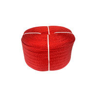 ราคา PK เชือกถักแบน สีแดง ขนาด 3/4 นิ้ว ยาว 100 เมตร (บรรจุ 1 ม้วน) (YC52261)