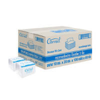 ราคา กระดาษเช็ดปาก Correct ป๊อปอัพ 2 ชั้น 100 แผ่น x 60 ห่อ (YA06778)