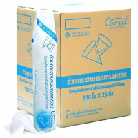 ราคา Correct กรวยกระดาษสำหรับดื่มน้ำ ขนาด 3 ออนซ์ จำนวน 180 ใบ/แพ็ค x 25 แพ็ค [4,500 ใบ] ยกลัง (YA07848)