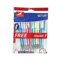 ราคา FLAMINGO ปากกาลูกลื่น รุ่น D05BL หมึกสีน้ำเงิน ขนาด 0.5 มม. (แพ็ค 12+12) (1095031)