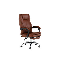ราคา Tiger Chair เก้าอี้สำนักงาน เบาะรูปทรง S-Curve มีที่พักเท้า พร้อมระบบนวด รุ่น President Chair สีน้ำตาล (YB73433)