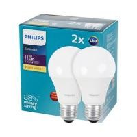 ราคา หลอดไฟ LED 11 วัตต์ Warm White PHILIPS รุ่น ESS LEDBULB E27 (แพ็ค 2 หลอด) (Y037337)