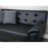 ราคา INDEX LIVING MALL โซฟาหนัง PVC 2.5 ที่นั่ง รุ่นฮั้นส์ - สีดำ (Y082763)