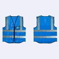 ราคา เสื้อจราจร เสื้อสะท้อนแสง ผ้าแฟบริค 6 สี แถบเงิน PVC ASGUARD ASGUARD ฟ้า ตัว (YC79826)