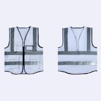 ราคา เสื้อจราจร เสื้อสะท้อนแสง ผ้าแฟบริค 6 สี แถบเงิน PVC ASGUARD ASGUARD ขาว ตัว (YC79828)