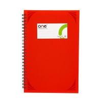 ราคา สมุดบันทึกมุมมันสันห่วง 5/100 70g. (100แผ่น) แดง ONE (5007121)