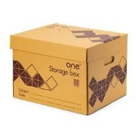 ราคา กล่องเก็บเอกสารพับได้ ฝาในตัวน้ำตาล ลายไดมอนด์ ONE (6004532)