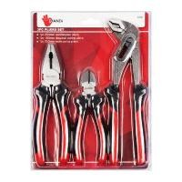 ราคา ชุดคีมปากจิ้งจก/คีมตัดปากเฉียง/คีมคอม้า HANDI รุ่น 1948 ขนาด 8/6/10 นิ้ว (แพ็ค 3 ชิ้น) สีแดง - ดำ (Y091755)