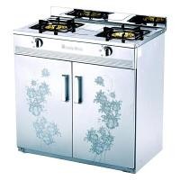 ราคา LUCKY FLAME เตาแก๊สตั้งพื้น 2 หัวแก๊ส รุ่น HQ-214 สีขาว ขนาด 76x46x81.5 ซม. (YB02287)