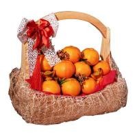 ราคา GIFTNGO ชุดของขวัญตรุษจีน GNG_CNY SET C 1021CNY2103 ส้มแมนดาริน 24 ลูก กระเช้าไม้ Size L (Y017005)