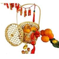 ราคา GIFTNGO ชุดของขวัญตรุษจีน เซ็ต J 1021CNY2110 ส้มแมนดาริน 8 ลูก ชะลอมขนาดกลาง (Y017012)