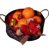 ราคา GIFTNGO GNG_CNY SET A GIFTNGO 1021CNY2101 ตะกร้าของขวัญส้มแมนดาริน 8 ลูก พร้อมตกแต่ง ขนาด M (Y017003)