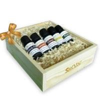 ราคา SENODOS ชุดของขวัญน้ำมันหอมระเหย ชุดกลิ่นสำหรับผู้ชาย 2 ขนาด 10ML x 5 บรรจุในกล่องไม้สน (Y095580)
