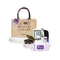 ราคา ALLWELL ชุดของขวัญปีใหม่ PREMIUM GIFTSET SET4 เครื่องวัดน้ำตาล GLUCOALL-1B กล่องใส่ยา 7 วัน ผ้าเปียก 50 แผ่น (YA44568)